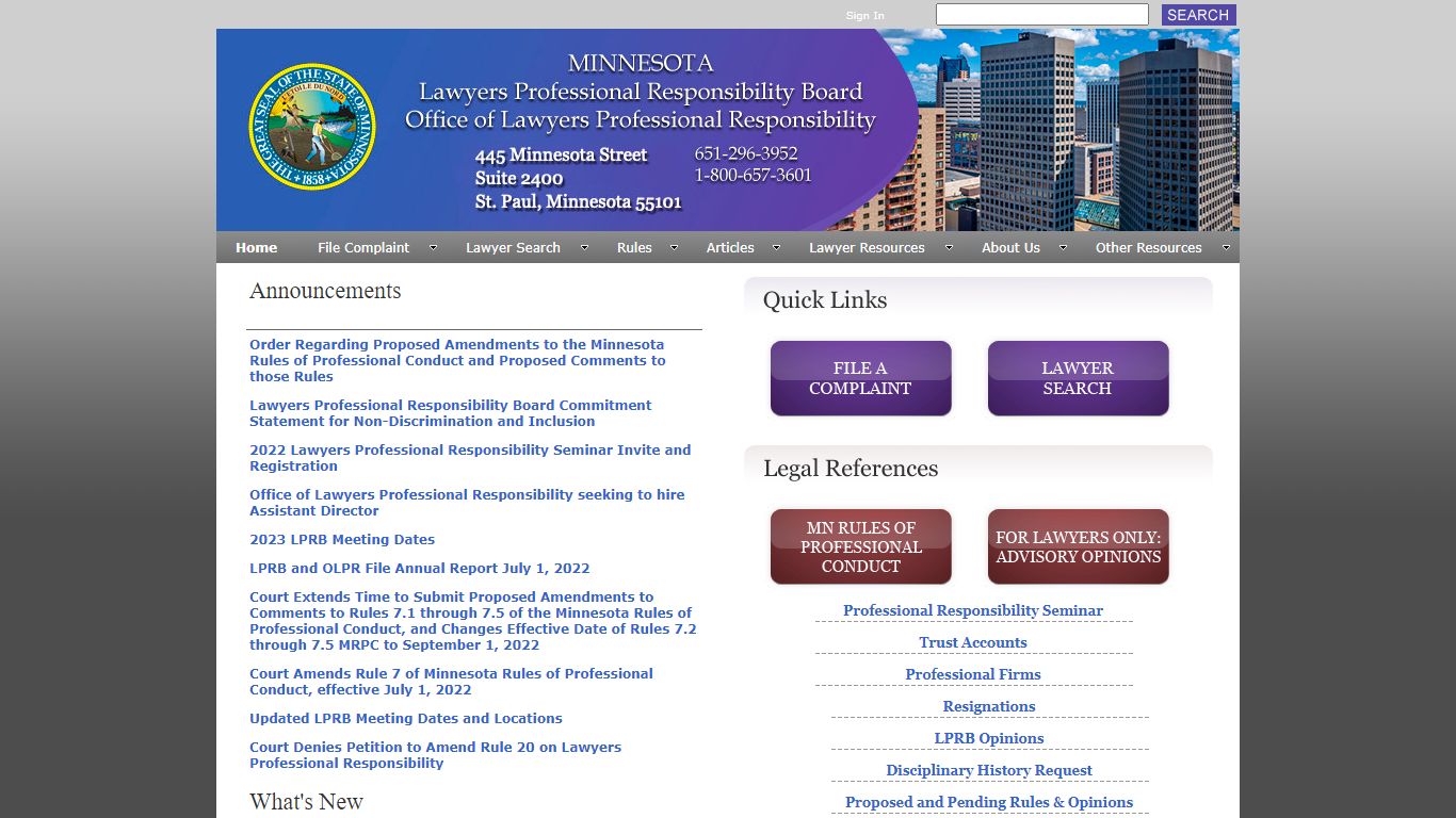 Announcements - lprb.mncourts.gov